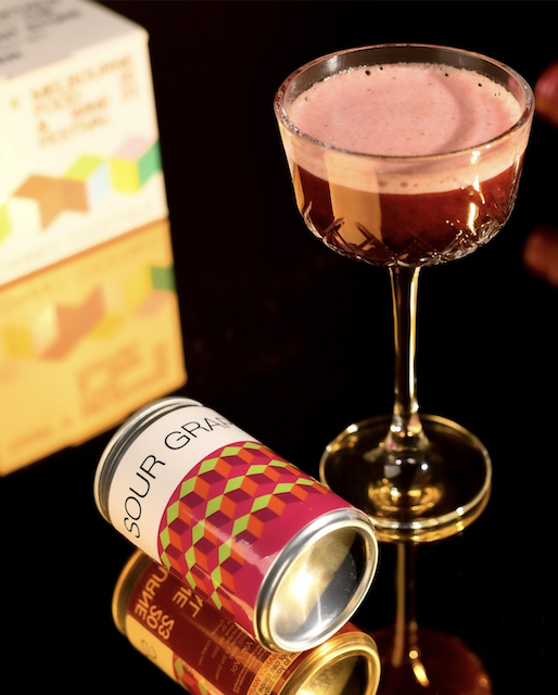 Curatif sour grapes cocktail